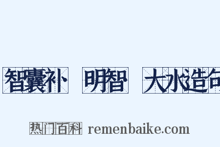 智囊补·明智·大水造句是什么意思的图片